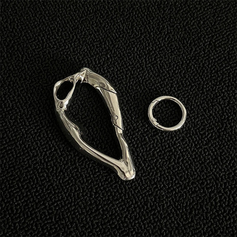 Y2K Half Heart Carabiner Belt Loop Keychain