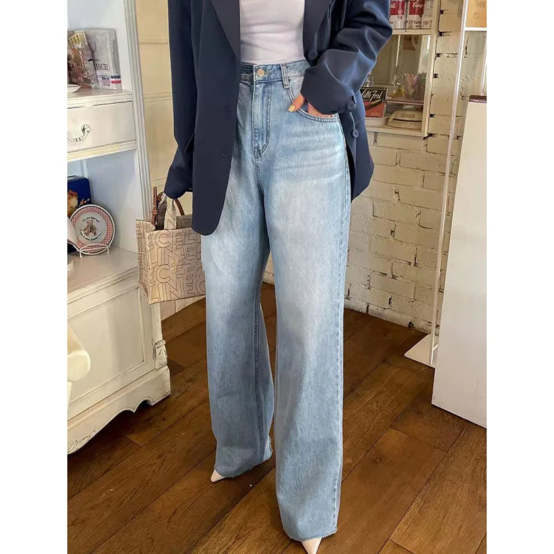 Y2K Heart Print Baggy Denim Jeans