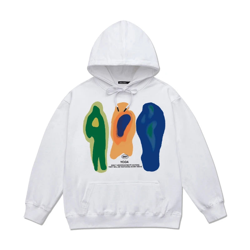 Y2K Heat Print Graphic Hooded Sweatshirt