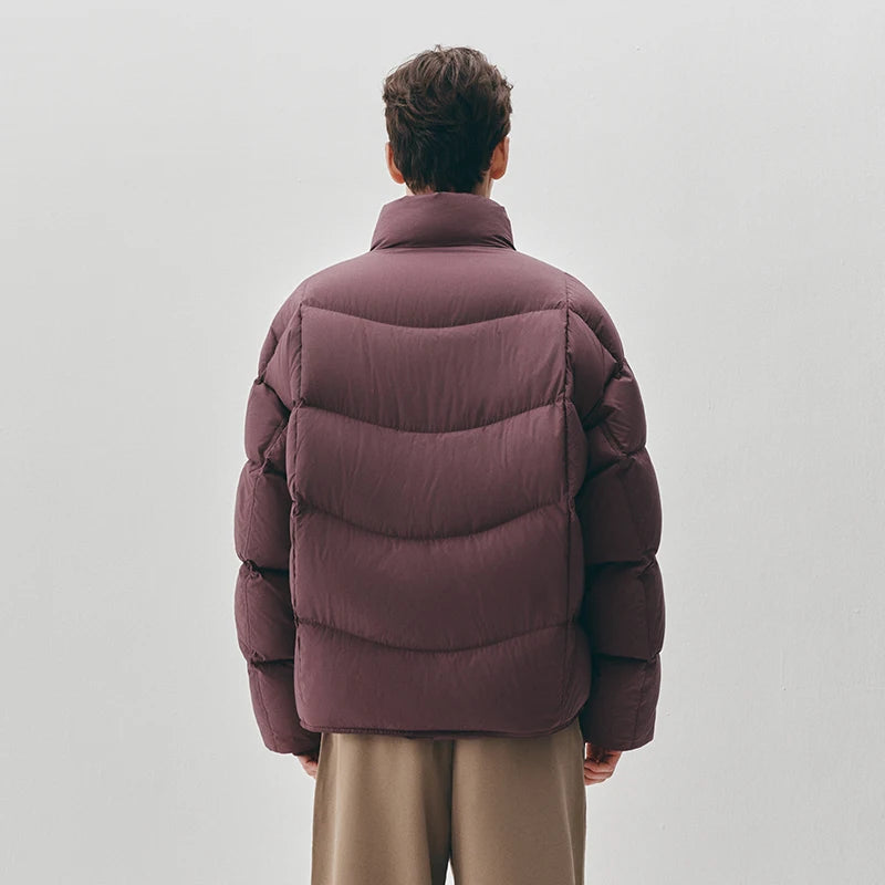 Y2K High Loft Fill Stand Collar Padded Puffer Jacket Coat