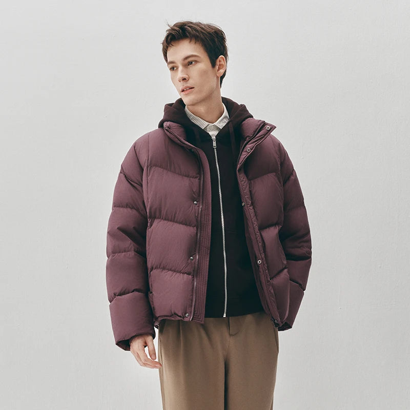 Y2K High Loft Fill Stand Collar Padded Puffer Jacket Coat