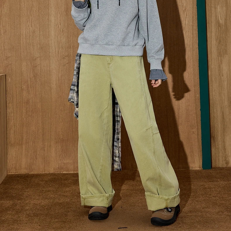 Y2K High Waist Wide Leg Boyfriend Fit Jeans