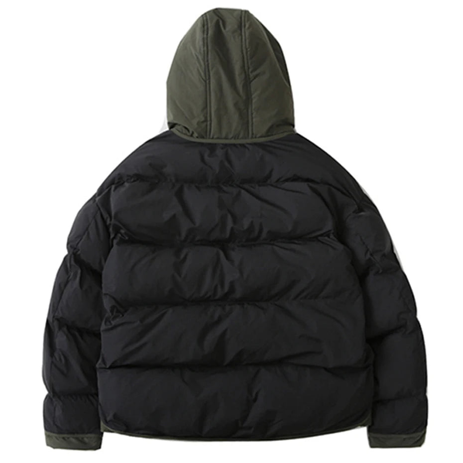 Y2K Hooded Mock Layered Padded Jacket Coat