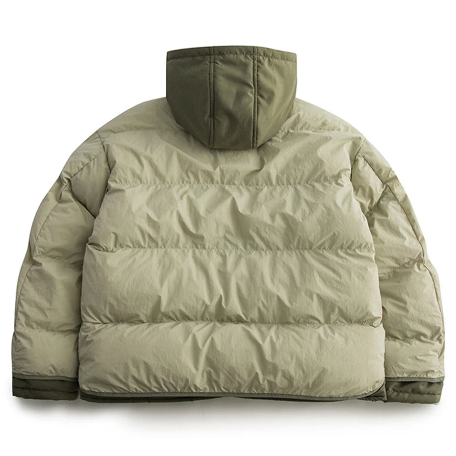 Y2K Hooded Mock Layered Padded Jacket Coat