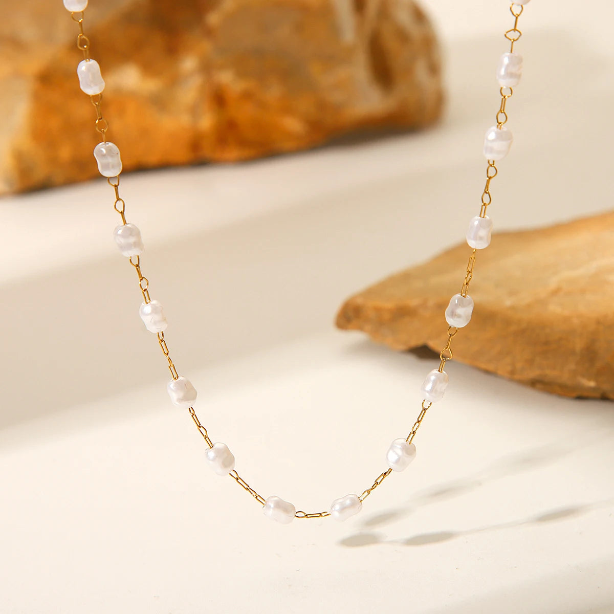 Y2K Imitation Pearl Sequence Chain Necklace