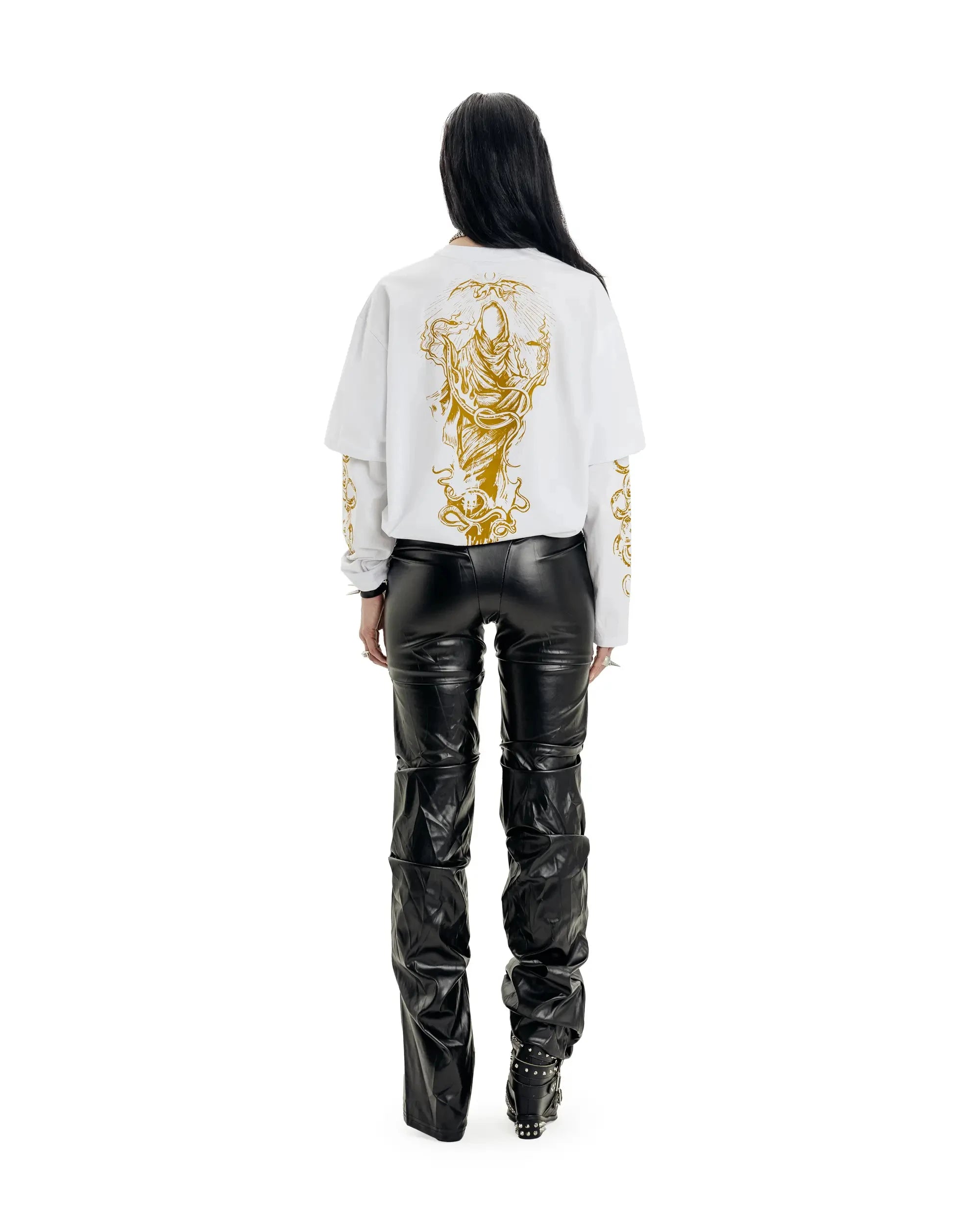 Y2K Immortal Mortis Graphic Mock Long Sleeve Top