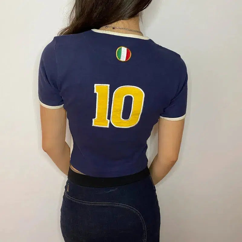 Y2K Italy Baby Tee