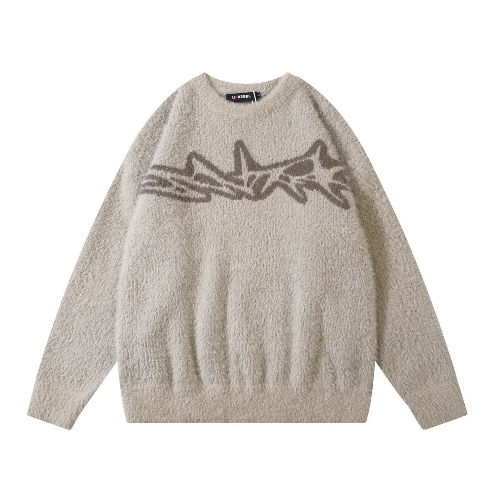 Y2K Jacquard Knitted Sweater