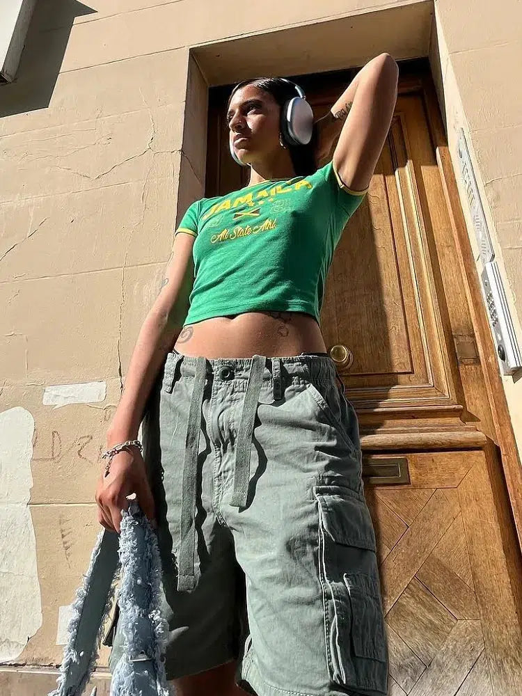 Y2K Jamaica Baby Tee