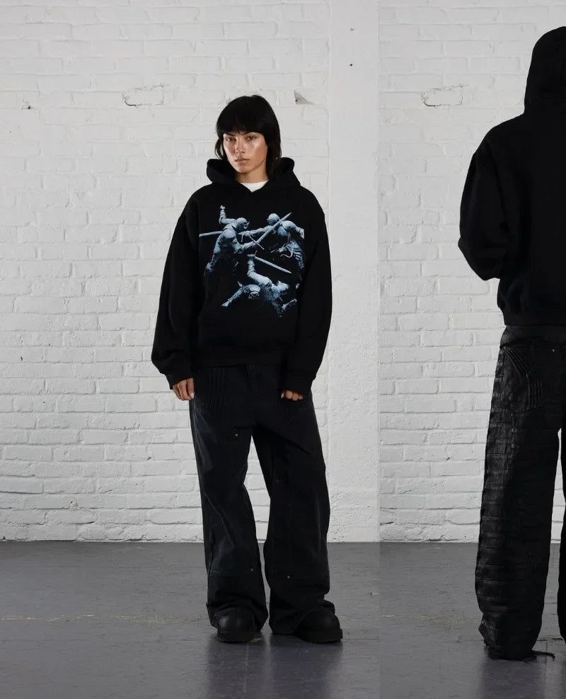 Y2K Jousting Triumph Graphic Hoodie