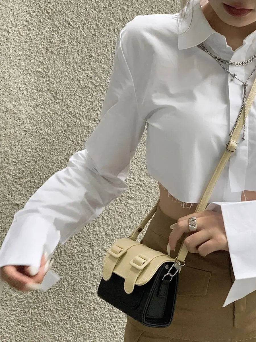 Y2K Khaki Pleated Cargo High Waist Mini Skirt