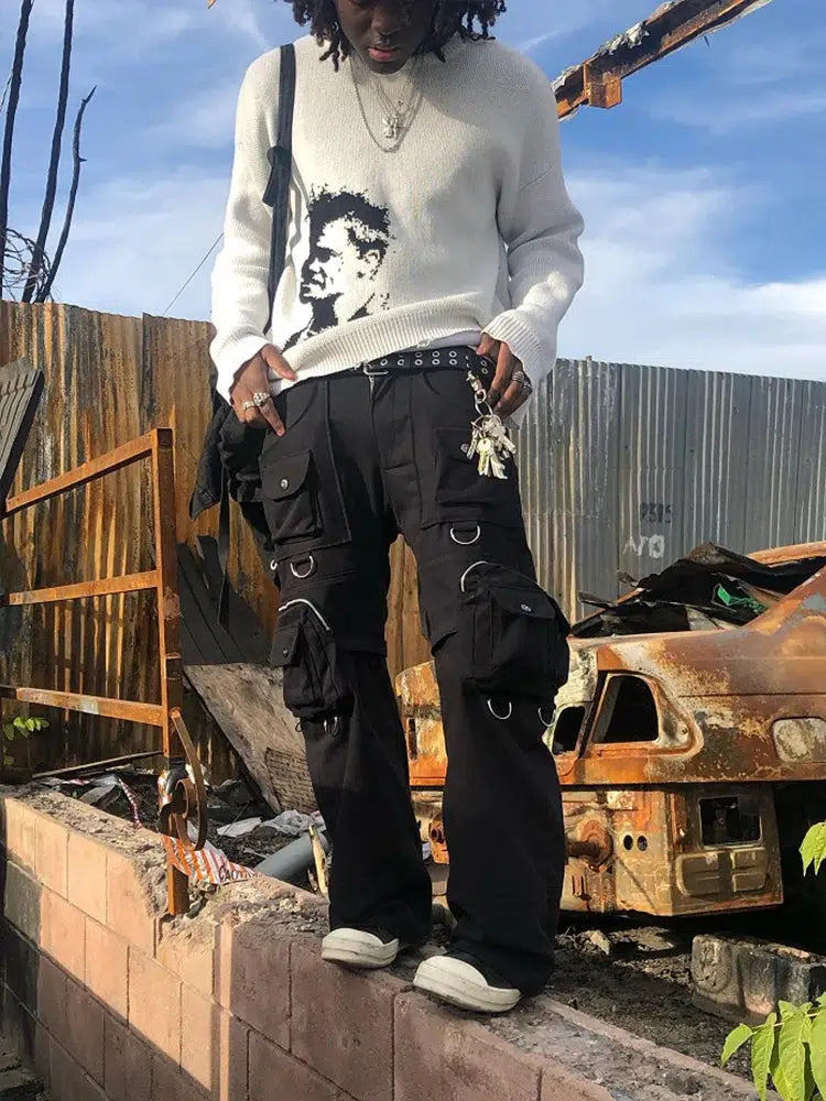 Y2K Knitted Graphic Jumper