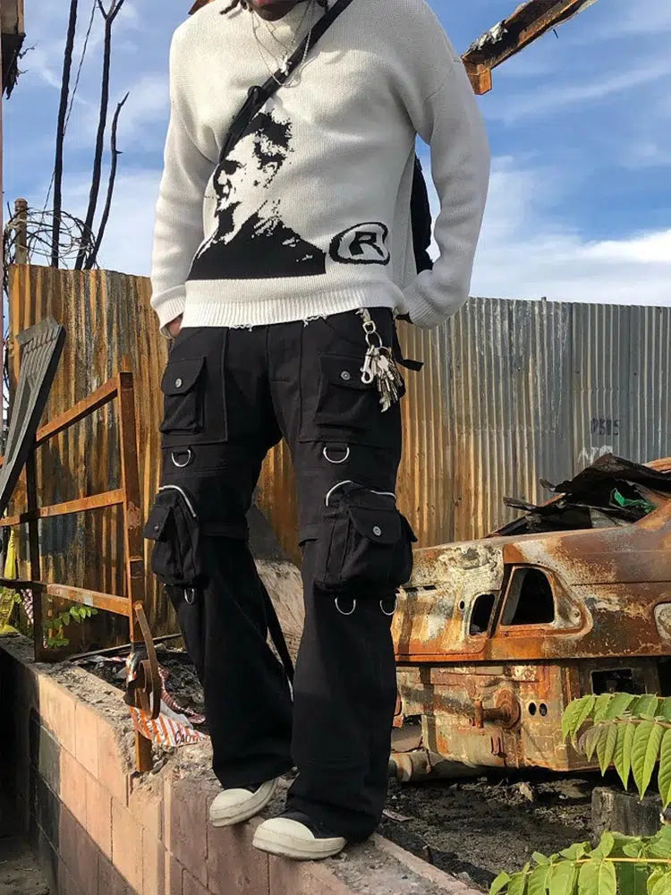 Y2K Knitted Graphic Jumper