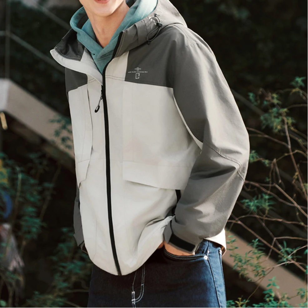 Y2K Layered Windbreaker Jacket