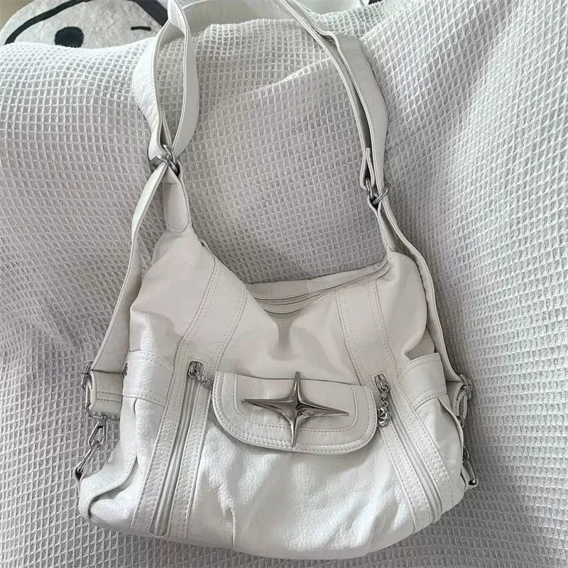 Y2K Leather Cross Handbag
