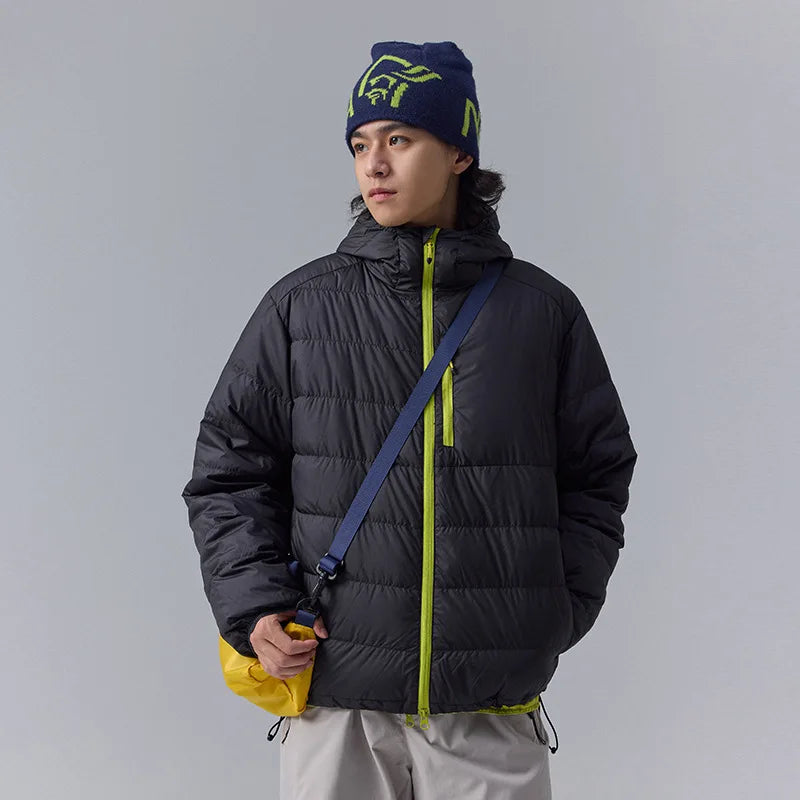 Y2K Lightweight Hooded Parka Lightly Padded Puffer Jacket Coat