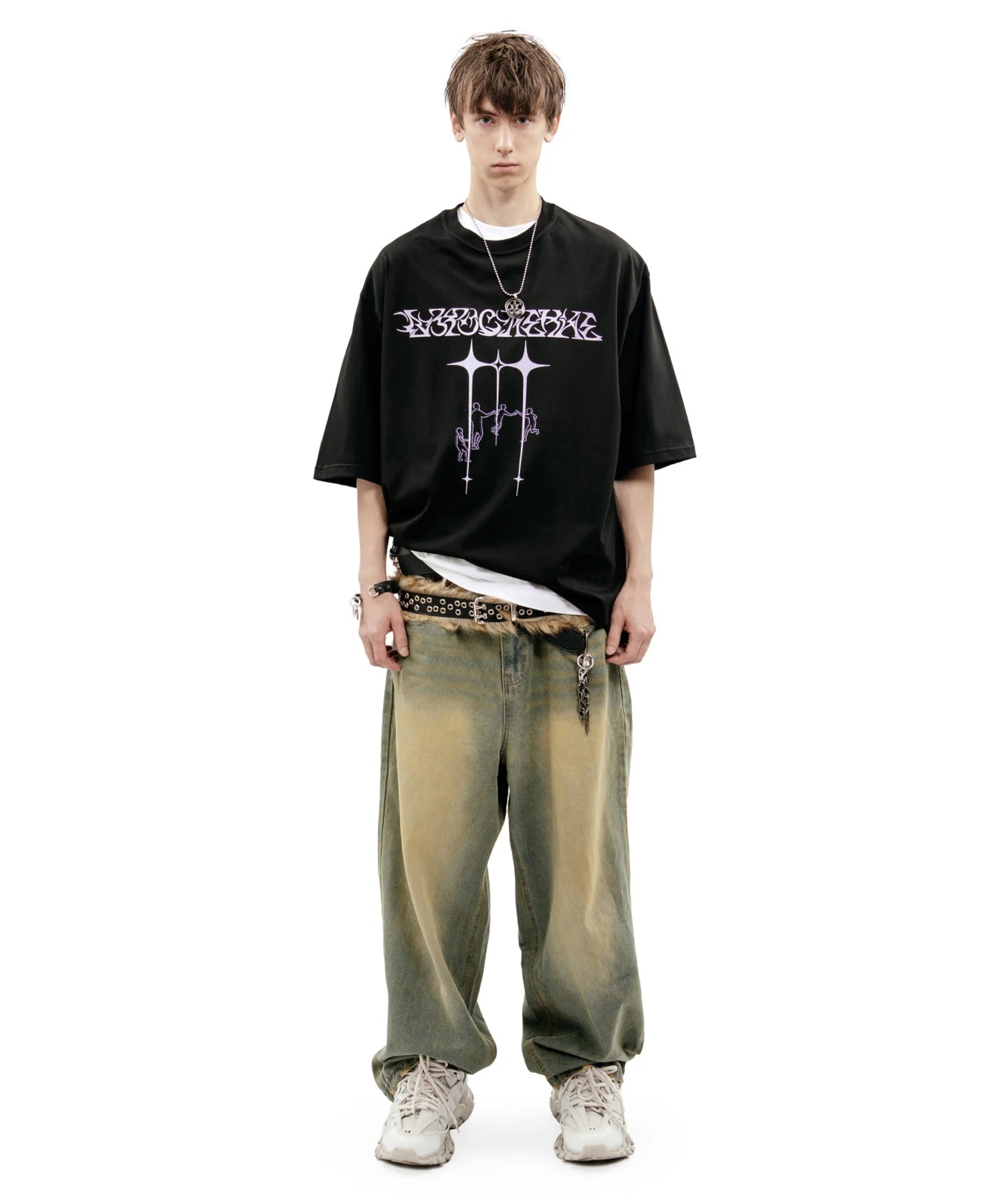 Y2K Line Graph graphic Tee