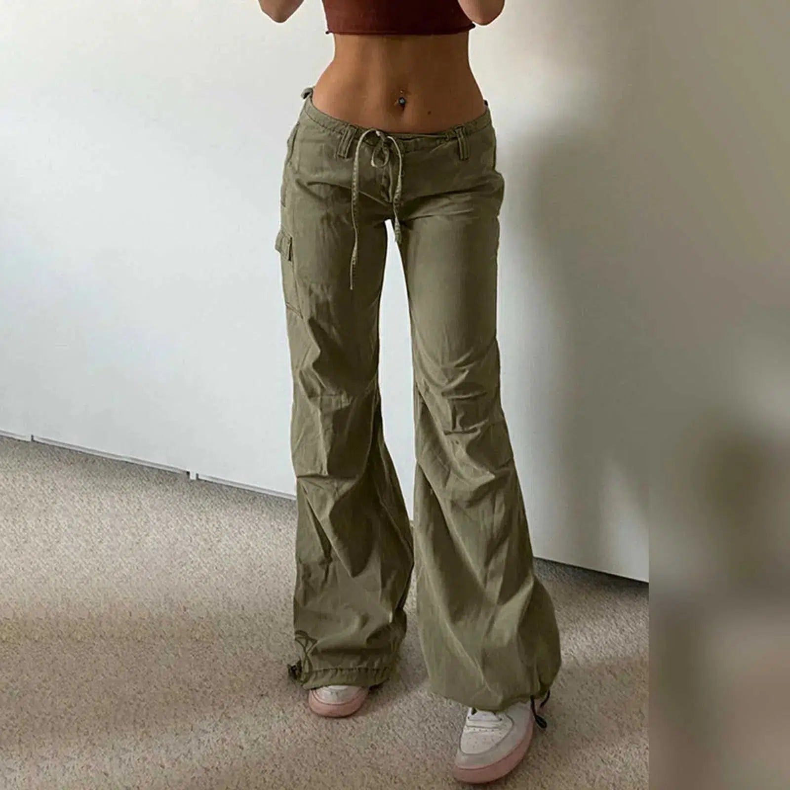 Y2K Low Waist Cargo Trousers