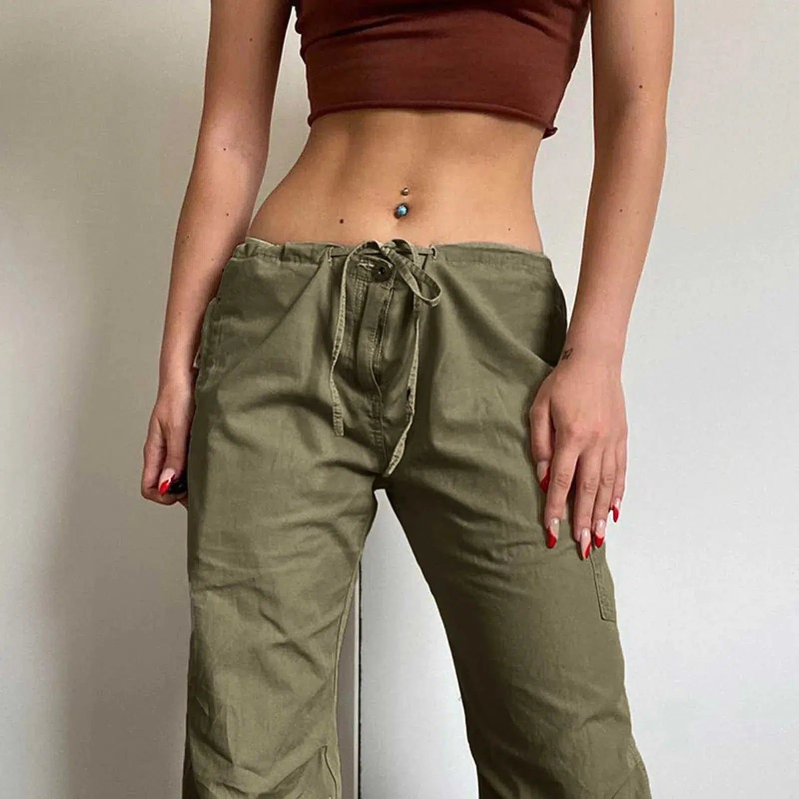 Y2K Low Waist Cargo Trousers