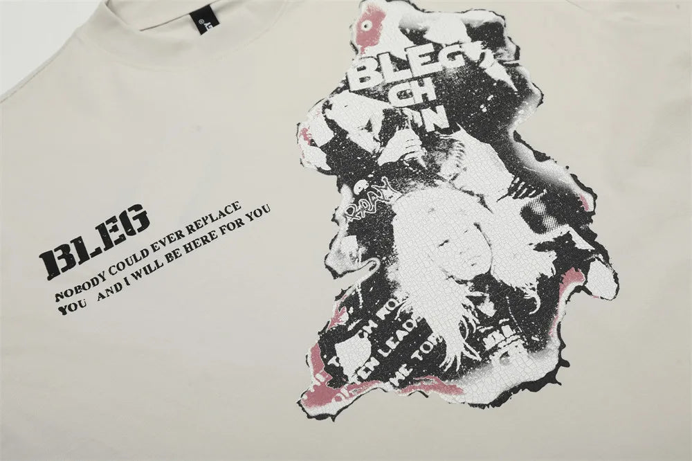 Y2K Magazine Print Graphic T Shirt