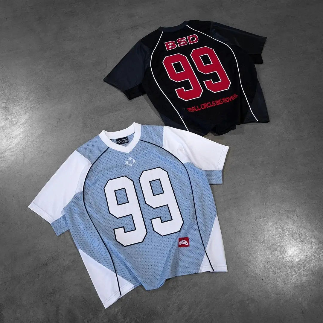 Y2K Mesh 99 American Jersey T Shirt