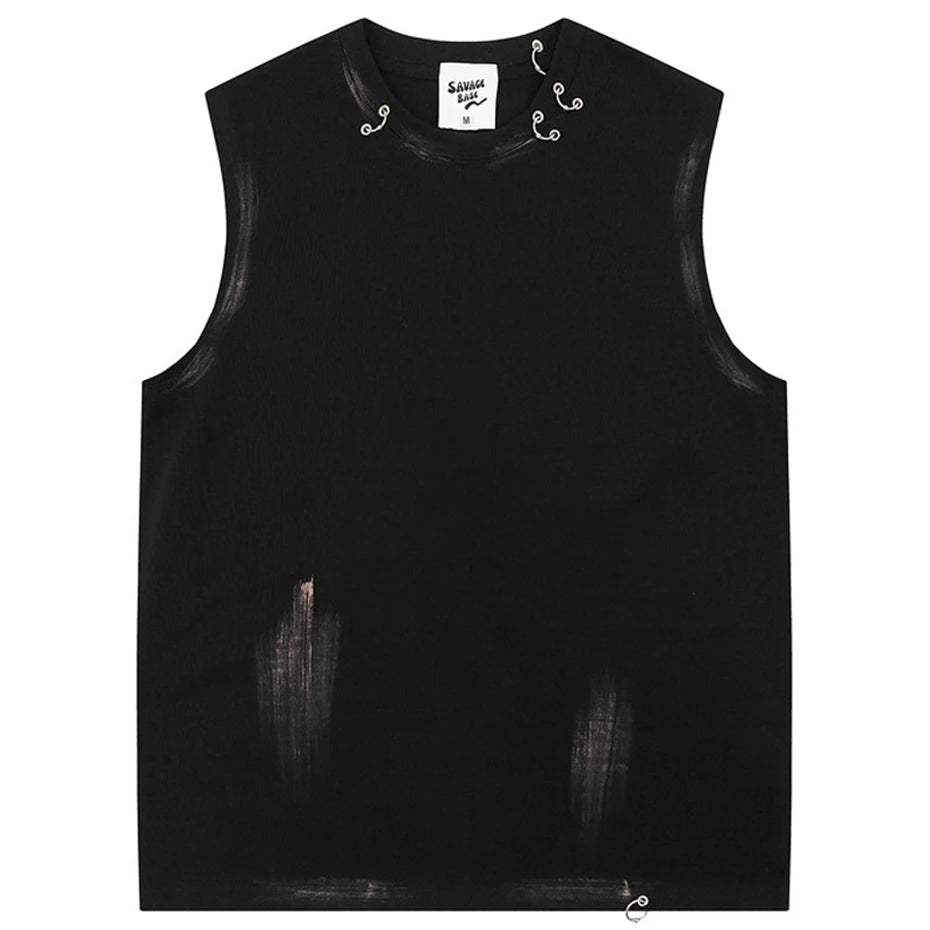 Y2K Metal Ring Tank Top Vest