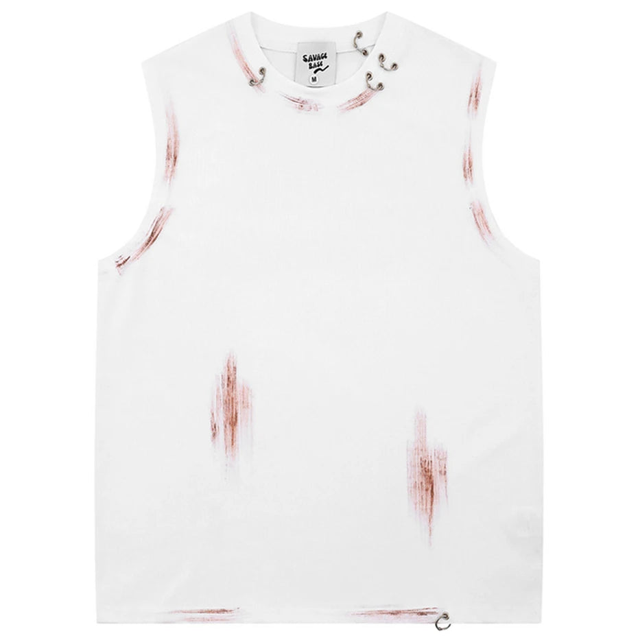 Y2K Metal Ring Tank Top Vest