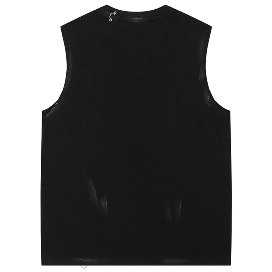 Y2K Metal Ring Tank Top Vest