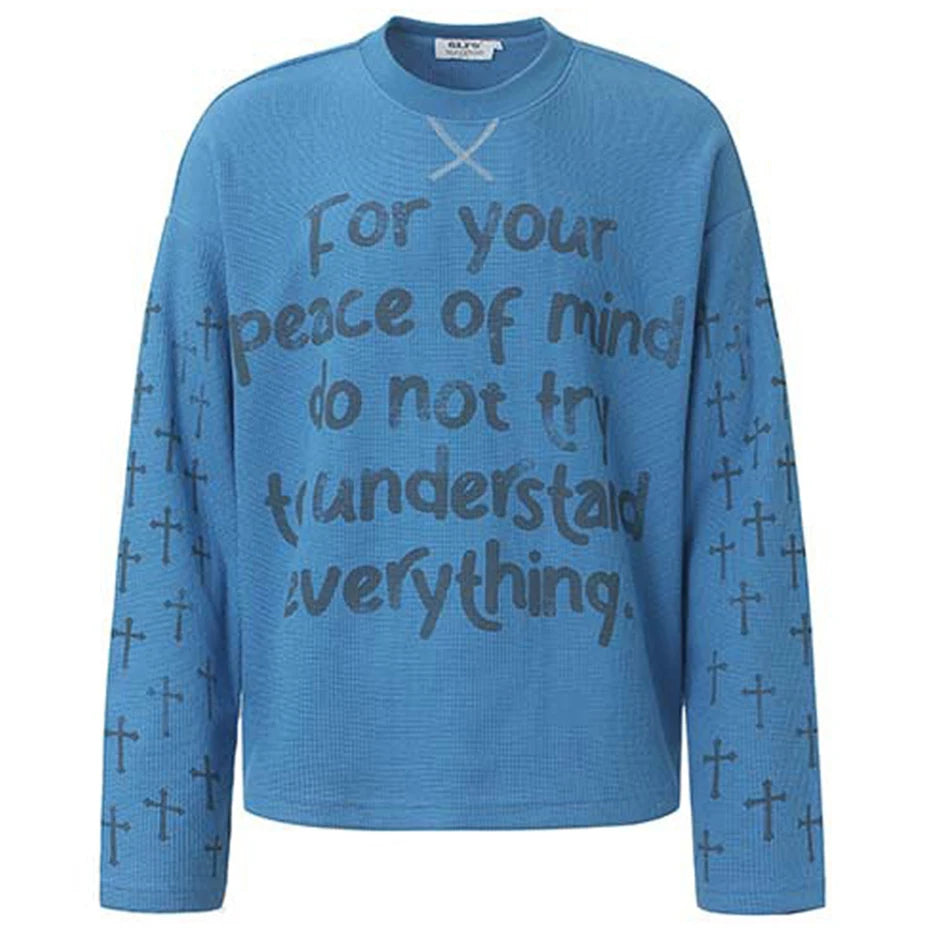 Y2K "Minimal Memory" Graphic Long Sleeve Top