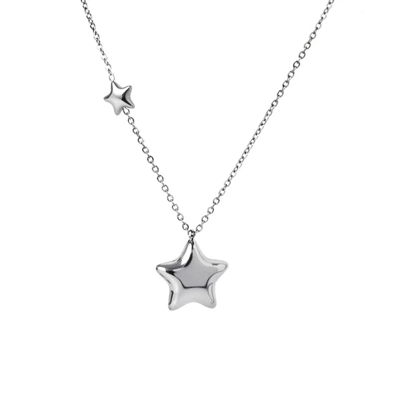 Y2K Minimalist 3D Star Pendant