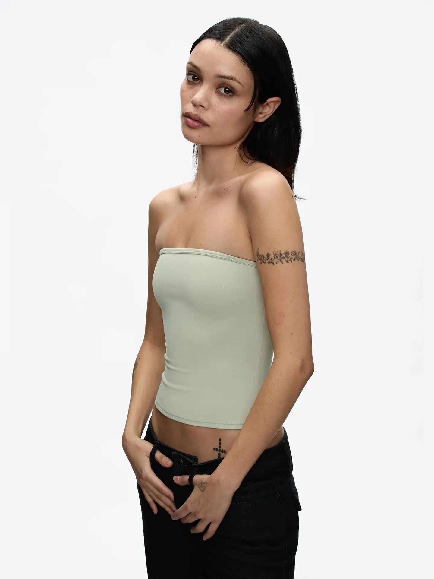 Y2K Minimalist Essentials Bandeau Tube Top