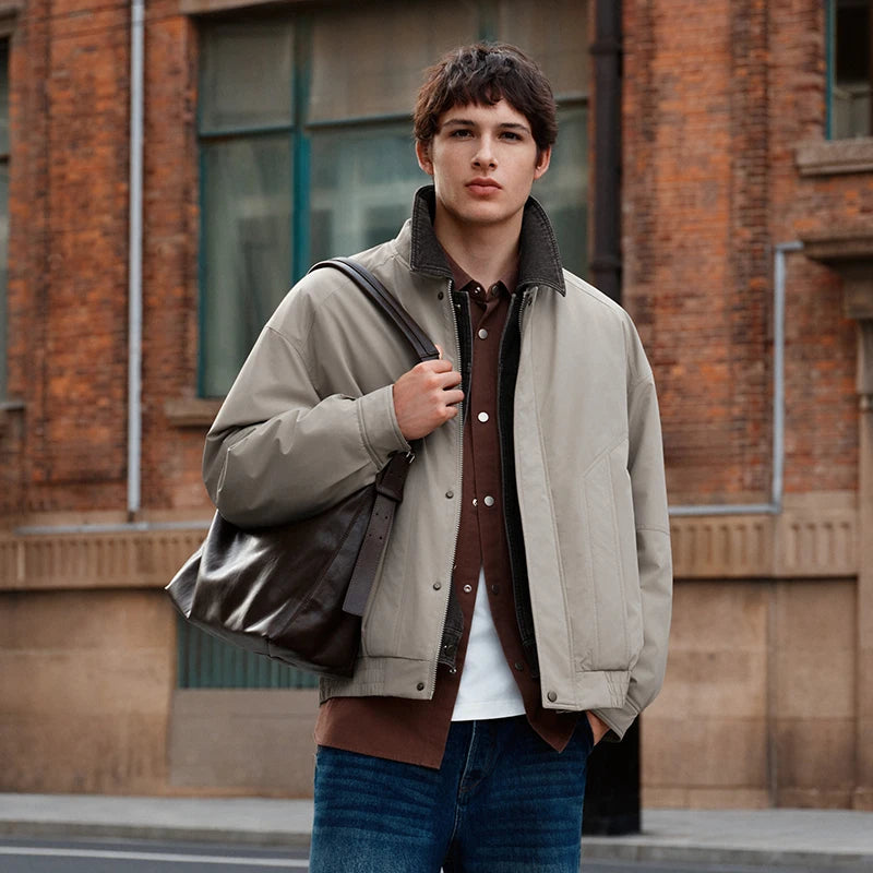 Y2K Mock Two-Piece Bomber Jacket