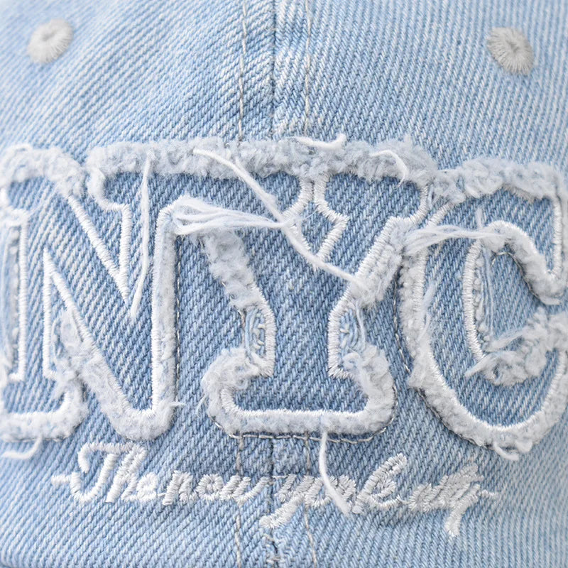 Y2K NYC Letter Embroidered Baseball Cao