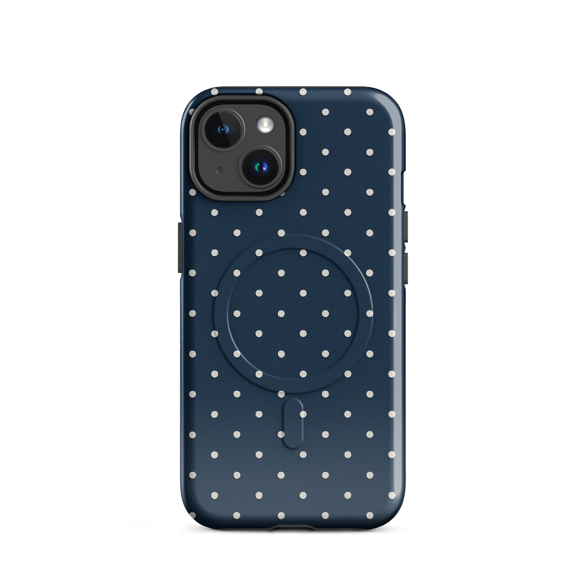 Y2K Navy Polka Dot MagSafe Case