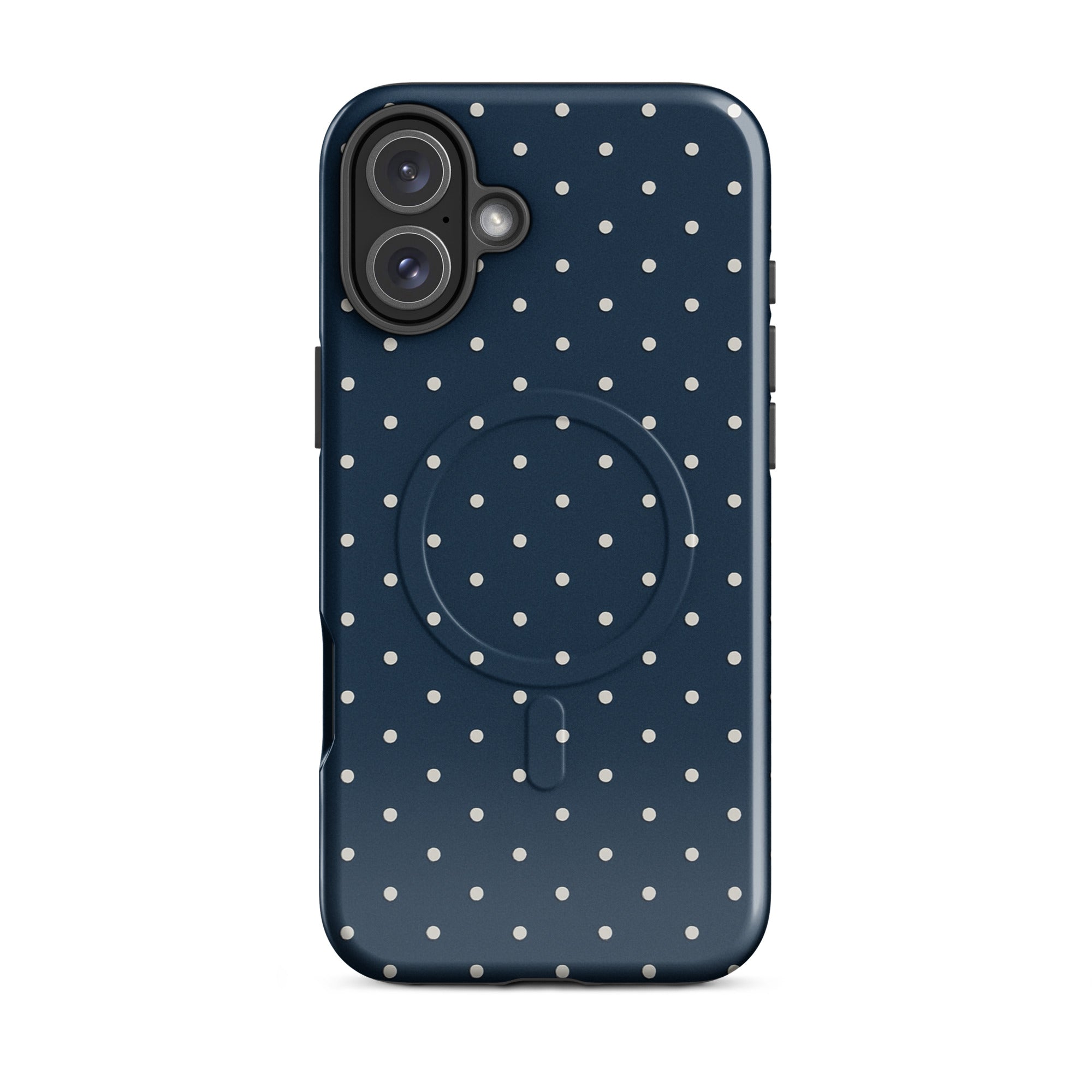 Y2K Navy Polka Dot MagSafe Case