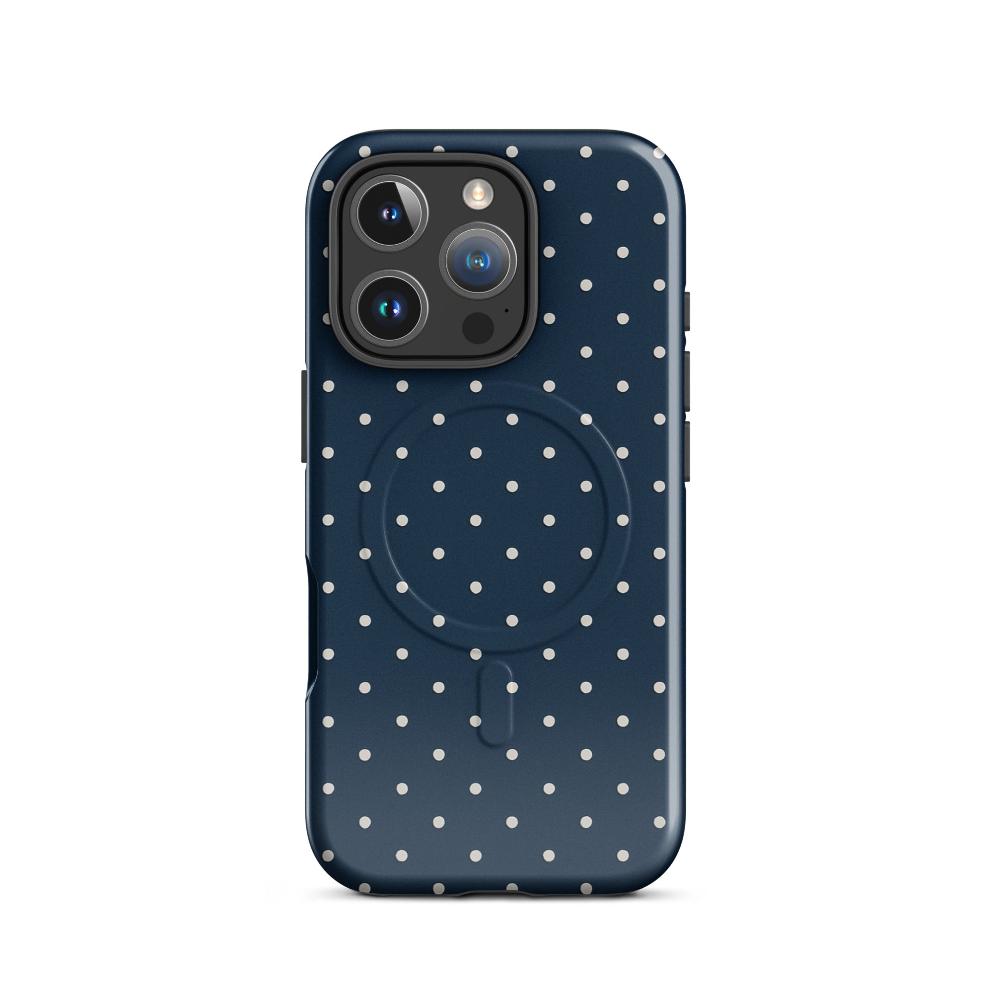 Y2K Navy Polka Dot MagSafe Case