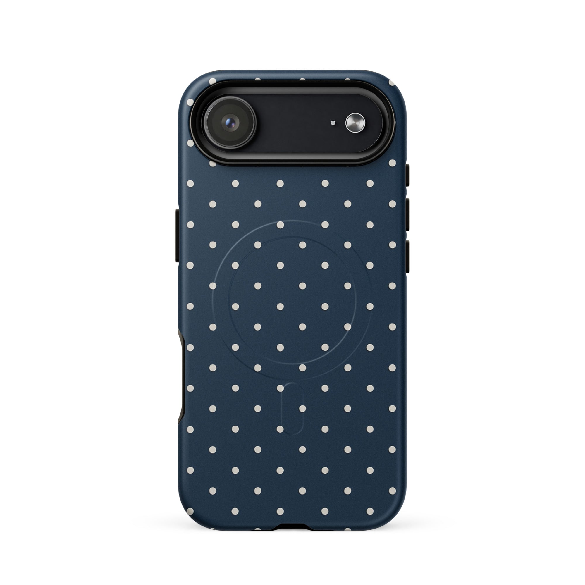 Y2K Navy Polka Dot MagSafe Case