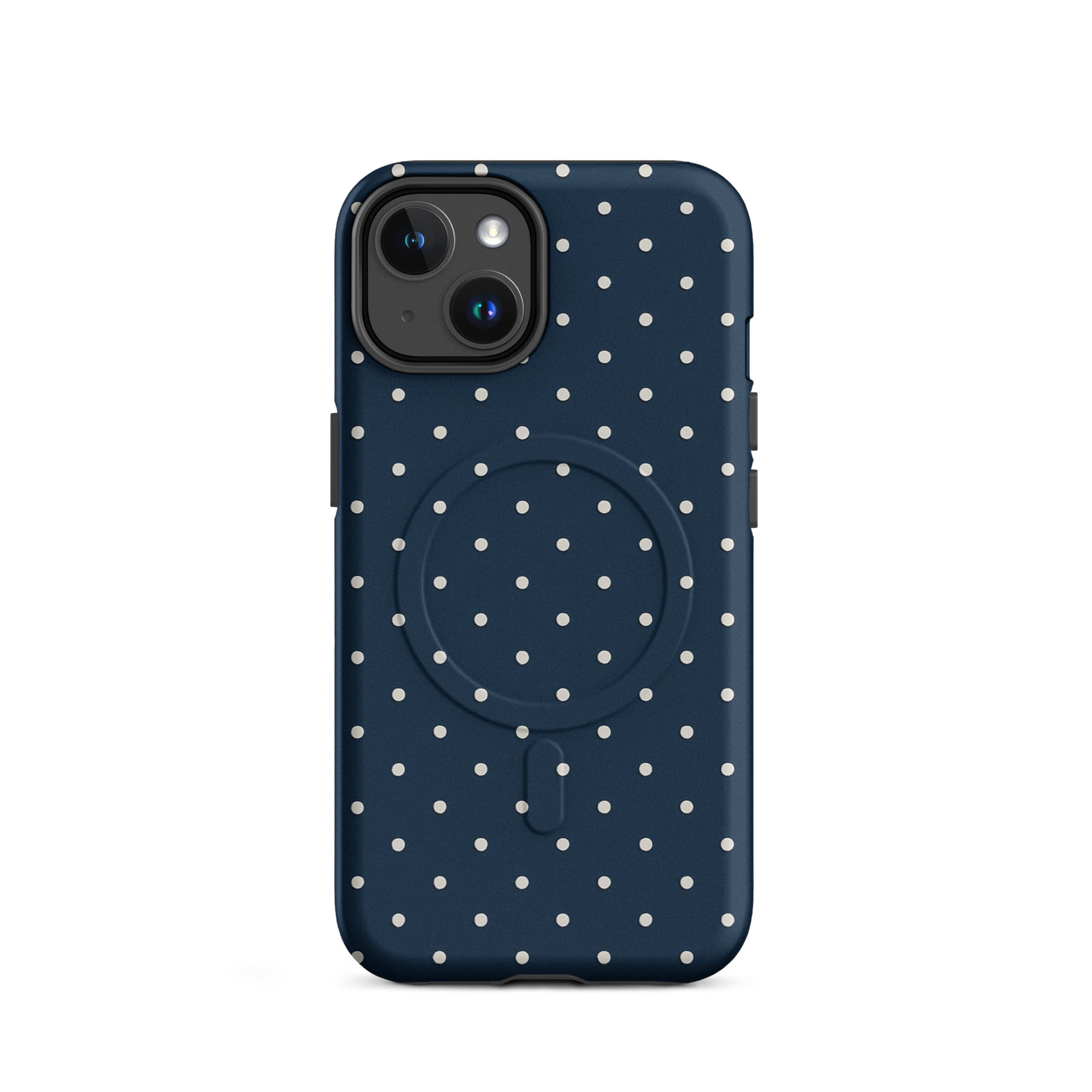 Y2K Navy Polka Dot MagSafe Case