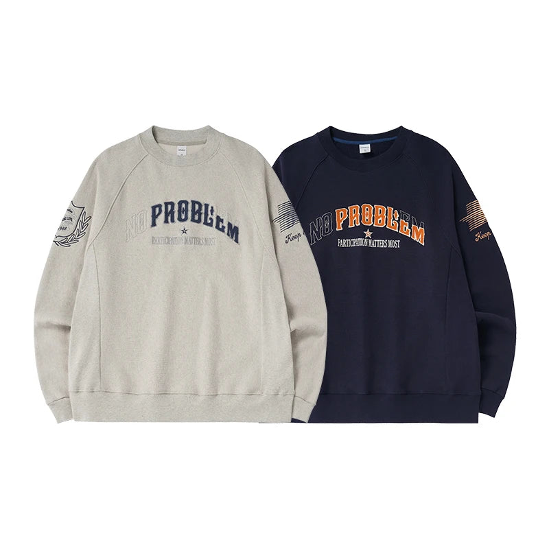 Y2K No Problem Embroidered Crewneck Sweatshirt
