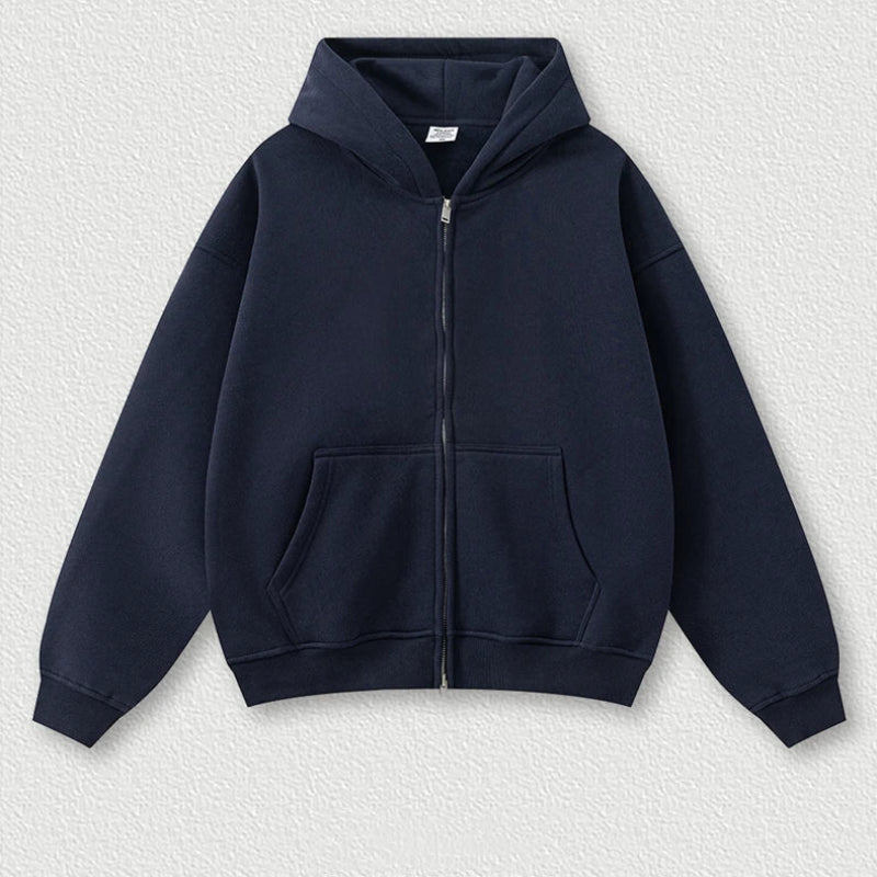 Y2K Origin 345gsm Boxy Fit Zip Up Hoodie