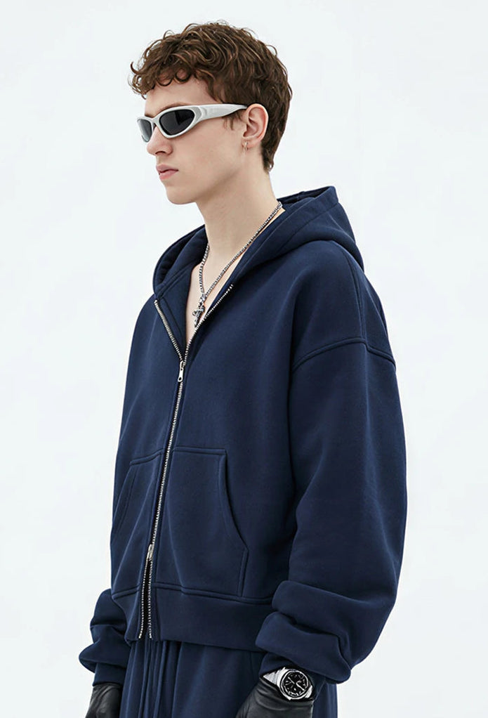 Y2K Origin 345gsm Boxy Fit Zip Up Hoodie