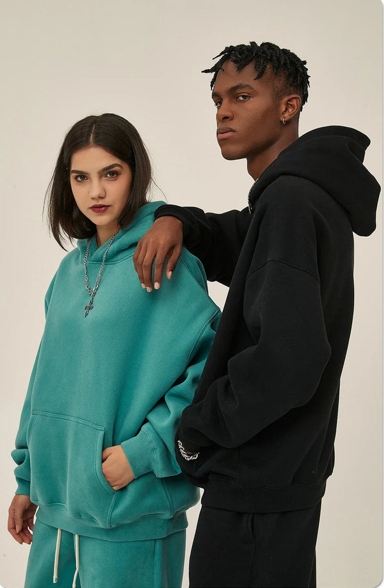 Y2K Origin 350gsm Essentials Plain Baggy Hoodie