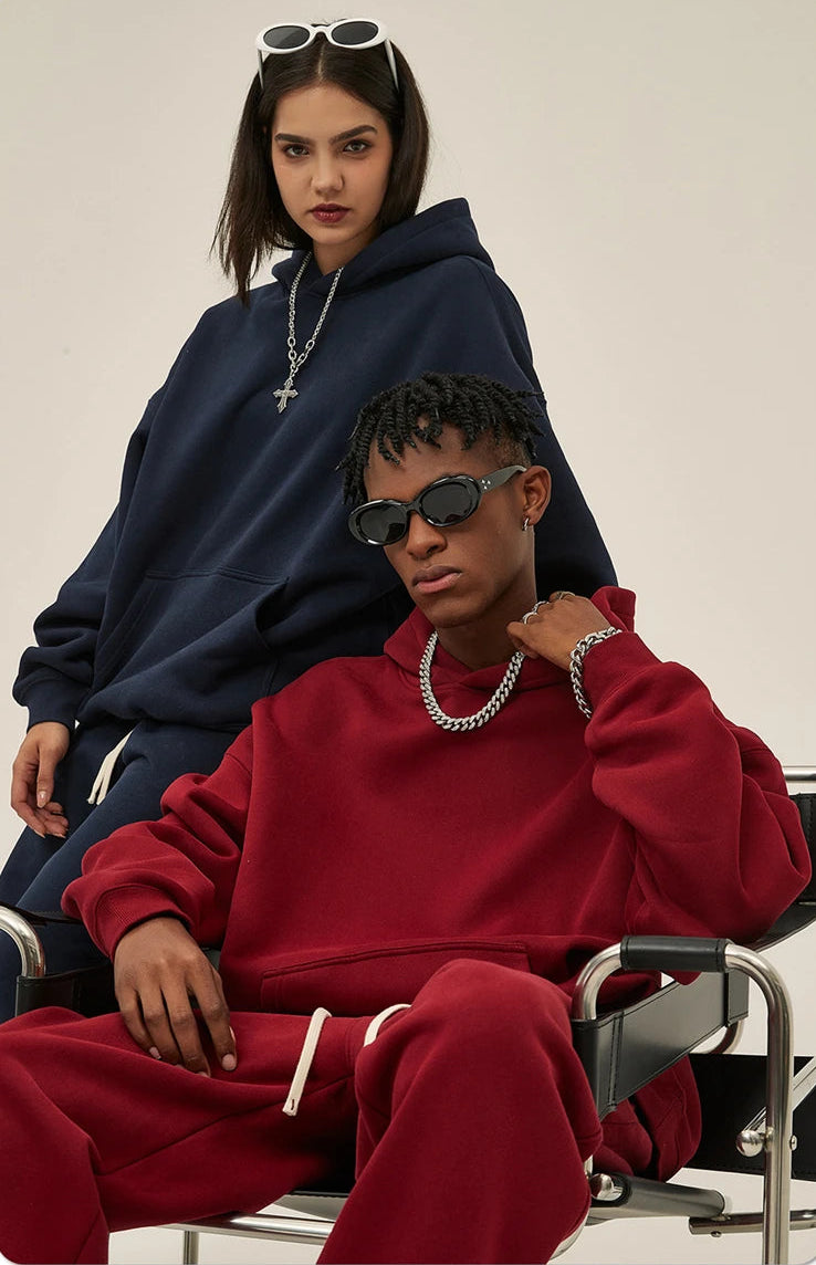 Y2K Origin 350gsm Essentials Plain Baggy Hoodie