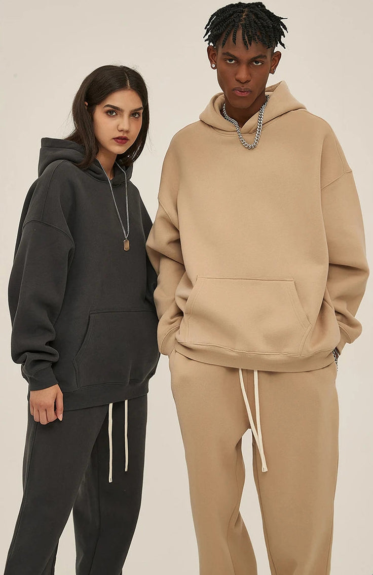 Y2K Origin 350gsm Essentials Plain Baggy Hoodie