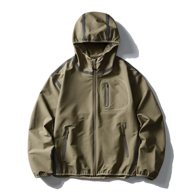 Y2K Outdoor Shell Lightweight Reflective Windbreaker Jacket