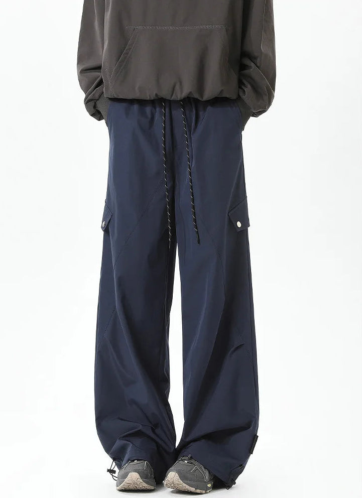 Y2K Outdoor Workwear Casual Straight Leg Low Waist Cargo Trousers