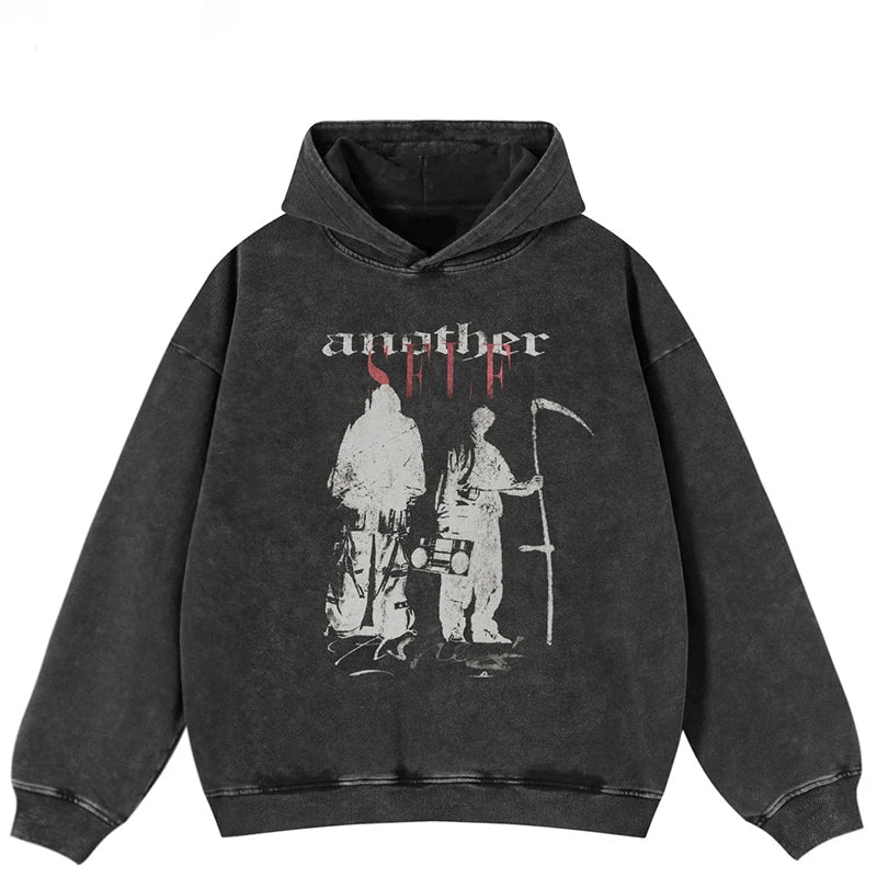 Y2K Oversized Another Self Graphic Hoodie Sweatshirt
