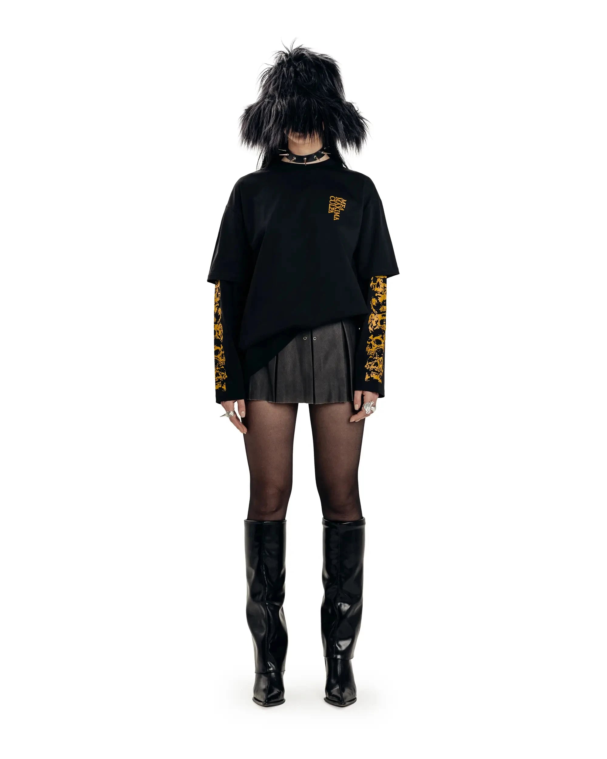 Y2K Oversized Justice Graphic Long Sleeve Top