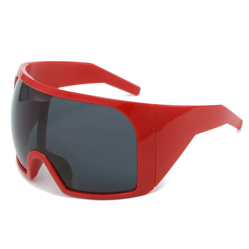 Y2K Oversized Shield Futuristic Sunglasses