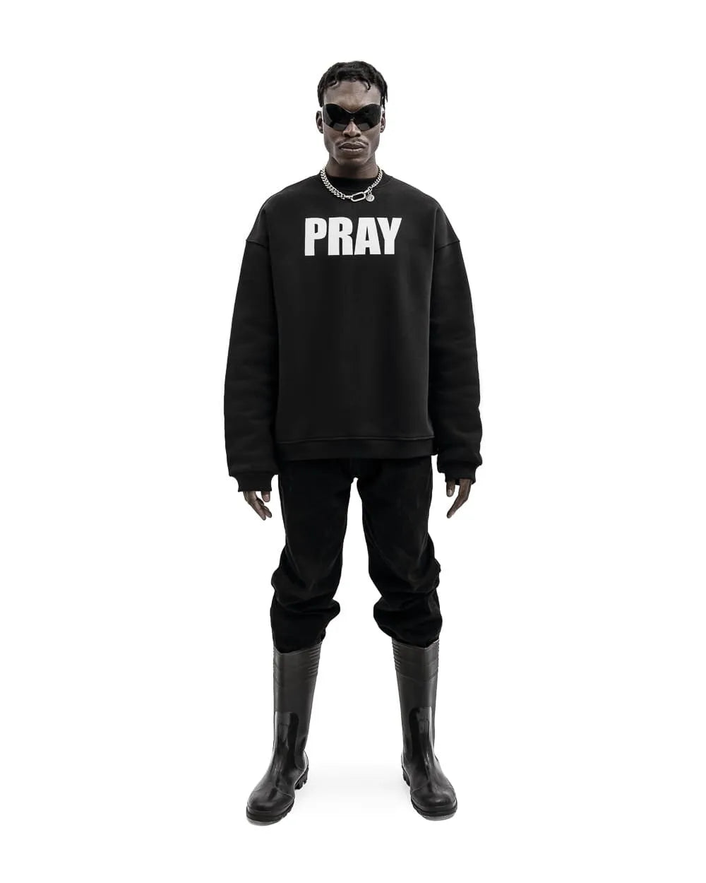Y2K PRAY Graphic Hoodie Sweater